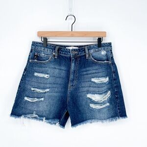 KanCan Distressed High Rise Girlfriend Shorts Size 11/29
